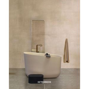Detremmerie No limit vrijstaand bad - 133.8x73.8cm - solid surface - ovaal - mat wit bajamw