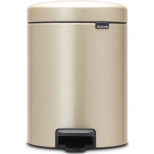 Brabantia NewIcon Pedaalemmer - 5 liter - kunststof binnenemmer - Champagne 304422