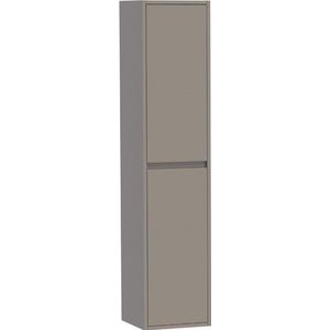 BRAUER New Future Badkamerkast - 160x35x35cm - 2 greep - loze links/rechtsdraaiende deuren - MDF - hoogglans taupe 7400