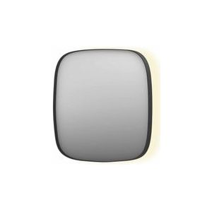 INK SP30 spiegel - 60x4x60cm contour in stalen kader incl indir LED - verwarming - color changing - dimbaar en schakelaar - mat zwart 8409710