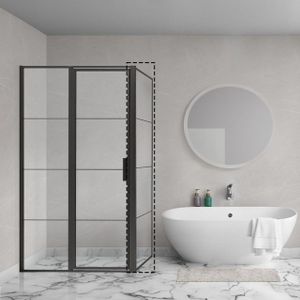 Aqua Vista Triple 110x200 cm, incl. wandbeugel zwart R-BE-2120-110-FFF