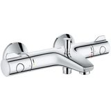 GROHE Grohtherm 800 badkraan thermostatisch met omstel en koppelingen EcoJoy en volumegreep met ecobutton chroom 34567000