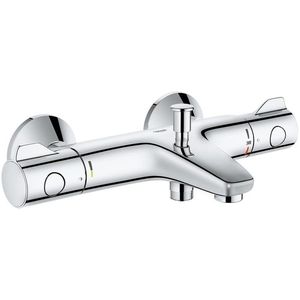 GROHE Grohtherm 800 badkraan thermostatisch met omstel en koppelingen EcoJoy en volumegreep met ecobutton chroom 34567000