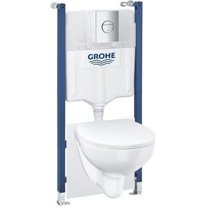 GROHE Solido Bau toiletset - Rapid SL inbouwreservoir - softclose zitting - bedieningsplaat chroom - glans Wit 39902000
