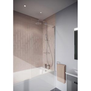 Crosswater Clear 6 Fixed Badwand - 90x150cm - links - /rechts - Silver CABSSC0900