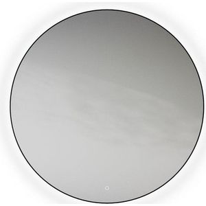 Looox Mirror collection spiegel - rond 120cm - ind.LED verl. sp.verw. m.black SPMBLR1200