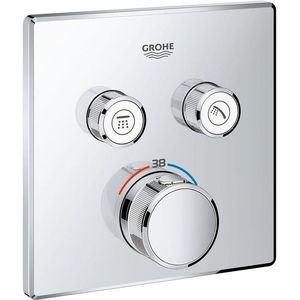 Grohe SmartControl Inbouwthermostaat - 3 knoppen - vierkant - chroom 29124000