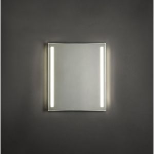 Adema Squared badkamerspiegel - 60x70cm - Verlichting aan zijkanten - LED met spiegelverwarming en sensor schakelaar