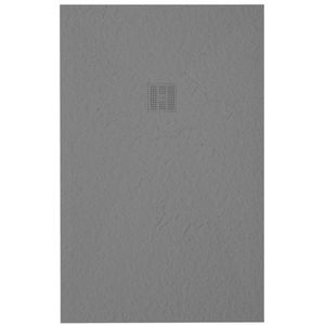 ZEZA Grade douchevloer - 70x190cm - antislip - antibacterieel - mineraalmarmer - rechthoek - mat cemento (grijs) 400000000000019464