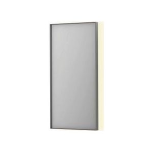 INK SP32 spiegel - 40x4x80cm rechthoek in stalen kader incl indir LED - verwarming - color changing - dimbaar en schakelaar - geborsteld RVS 8410003