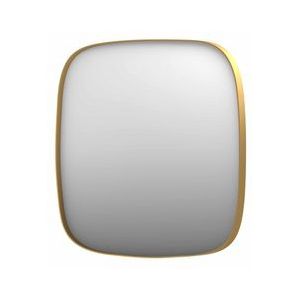 INK SP29 spiegel - 100x4x100cm contour in stalen kader - geborsteld mat goud 8409632