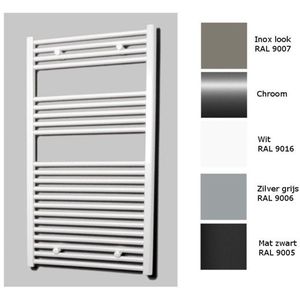 Sanicare recht designradiator 111.8x60cm zilver grijs HRA601118Z