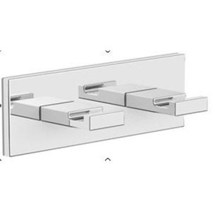 Royal Plaza Robinia handdoekhaak dubbel vierkant schroefloze bevestiging chroom 90101