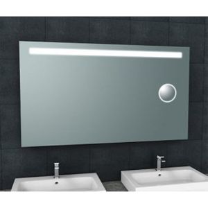 Wiesbaden Tigris spiegel rechthoek met LED en scheerspiegel 140 x 80 cm 38.3778