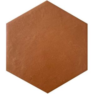 Jos. Dust vloer- en wandtegel - 17.5x20cm - hexagon - R10 - mat terrae (oranje) 1981217