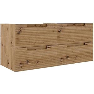 Adema Prime Balance Wastafelonderkast - 120x55x44.9cm - 4 lades - Geintegreerde greep - MDF - Rustiek Eiken 88168 x2