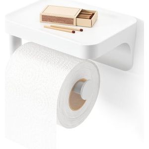 Umbra Flex toiletrolhouder - 16x11x8cm - met legplank - zelfklevend -ABS Wit 1021297-660