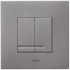 Wisa XS bedieningsplaat dualflush kunststof mat staal
