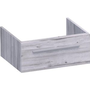 BRAUER Sharp Wastafelonderkast - 60x46x25cm - 1 softclose lade - zonder greep - 1 sifonuitsparing - MFC - Birch OK-SHB60BR