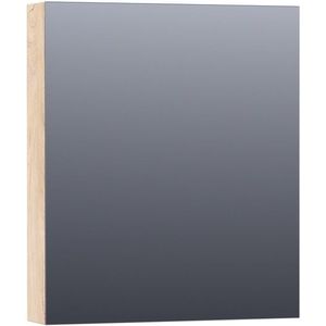 BRAUER Dual Spiegelkast - 60x70x15cm - 1 linksdraaiende spiegeldeur - MFC - sahara 7186