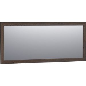 BRAUER Citrine spiegel - 160x70cm - rechthoekig - lamellen eiken zwart frame SP-CI160RHLEZ