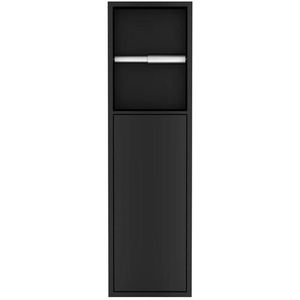 Best Design closetrolhouder 12x17x60cm inbouw met deur zwart mat 4013770