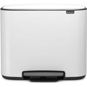 Brabantia Bo Pedaalemmer - 36 liter - kunststof binnenemmer - wit 121388