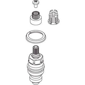 Venlo Sparepart Plus Nimbus II bovendeel Eco G1/2 (Messing Project Comfort) compleet F963570NU