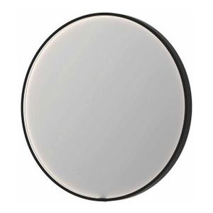 INK SP24 spiegel - 80x4x80cm rond in stalen kader incl dir LED - verwarming - color changing - dimbaar en schakelaar - geborsteld metal black 8409457