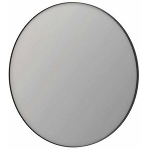 INK SP15 spiegel - 120x4x120cm rond verzonken in alu kader - geborsteld metal black 8409454