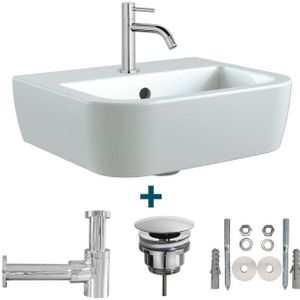 Nemo Spring Sun fonteinset 40x32.5x16.5cm met overloop inclusief kraan en sifon porselein wit sw10735/sw21230/sw285879/sw290278/sw293043/