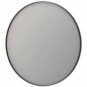 INK SP15 spiegel - 100x4x100cm rond verzonken in alu kader - geborsteld metal black 8409453
