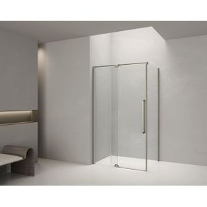 Aqua Vista Taviano Cuadra Zijwand - 110x200cm - incl. montageset - gunmetal SW1209632/SW1209694