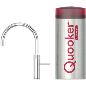 Quooker BE Fusion Round kokendwaterkraan - draaibare uitloop - Combi reservoir - Warm / kokend water - Chroom 22FRCHR-BE