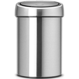 Brabantia Touch Bin Afvalemmer - wand - 3 liter - kunststof binnenemmer - matt steel fingerprint proof 378645