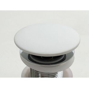 ZEZA Alexia waskom klikwaste kapje - Solid Surface - enkel bovenzijde - wit mat JZ9033M