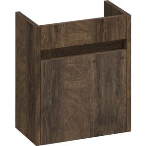 BRAUER Nexxt Fonteinonderkast - 40x45x22cm - 1 rechtsdraaiende deur - greep - MFC - burned bark FO-NXRBB