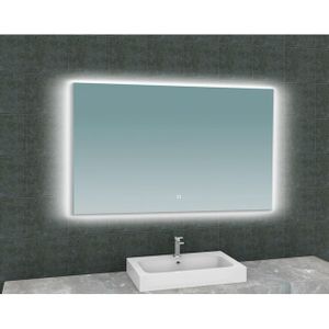 Wiesbaden Soul spiegel rechthoek met LED, dimbaar en spiegelverwarming 120 x 80 cm 38.4186