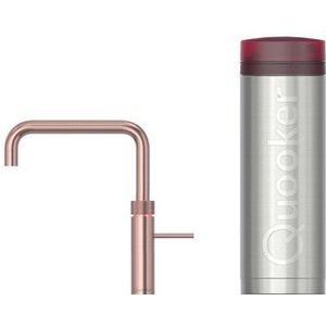 Quooker BE Fusion Square kokendwaterkraan - draaibare uitloop - PRO3 reservoir - Warm / kokend water - rosé koper 3FSRCO-BE