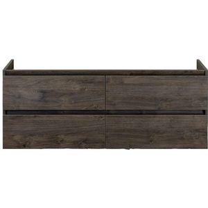 HR badmeubelen Infinity Wastafelonderkast - 140x44.8x55cm - 4 lades - greeploos - espresso 75039054