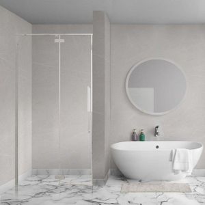 Aqua Vista Oria Linea nisdeur - 80x200cm - incl. montageset - Chroom SW1186292/SW1175898