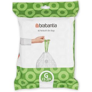 Brabantia PerfectFit Afvalzak - trekbandsluiting - code G - 23-30 liter - 40 stuks 375668