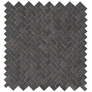 Fap Ceramiche Maku wand- en vloertegel - 30x30cm - Natuursteen look - Dark mat (antraciet) SW07314735-1