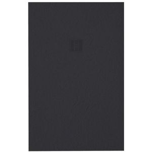 ZEZA Grade douchevloer - 70x130cm - antislip - antibacterieel - mineraalmarmer - rechthoek - mat zwart 400000000000019804