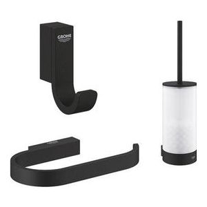Grohe Selection Toiletaccessoires - closethouder - zonder klep - closetborstelset - handdoekhaak - phantom black SW901408/SW901525/SW901384
