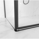 Fortifura Galeria Douchecabine - 90x120x200 - Profiel - veiligheidsglas - anti kalk - mat zwart SW1122486 SW797917 SW797905