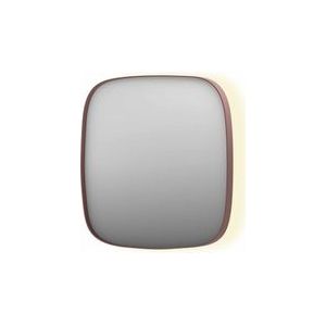 INK SP30 spiegel - 60x4x60cm contour in stalen kader incl indir LED - verwarming - color changing - dimbaar en schakelaar - geborsteld koper 8409714