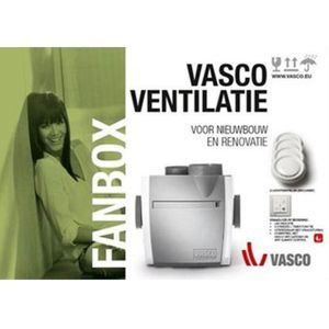 Vasco Ventilation mechanische afzuiging Fanbox C400 basic RF LE 400m3/h 200Pa 11VE00036