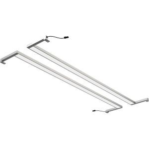 INK Verlichtingsbalk - 70x2x1cm - LED IP44 - 4200K - tbv Spiegel of Spiegelkast - Zilver 8302110