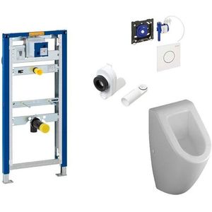 Villeroy & Boch Subway urinoirset met Geberit duofix reservoir en Sigma 01 bediening wit 0123214/0701921/0770275/0700530/0703967/0700009